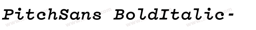 PitchSans BoldItalic字体转换